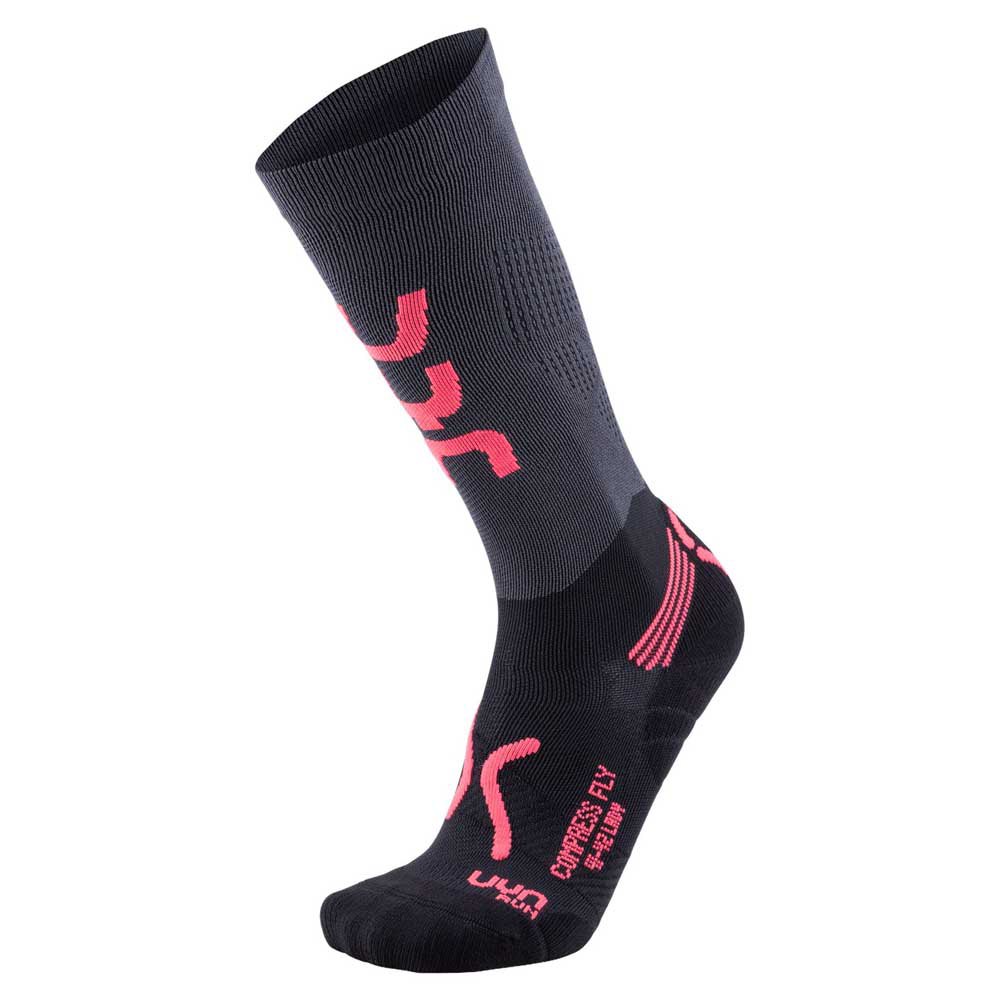 Uyn Fly Compression EU 35-36 Anthracite / Coral Fluo