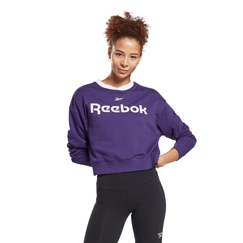 Reebok Essentials Linear Logo Fashion Crew L Dark Orchid