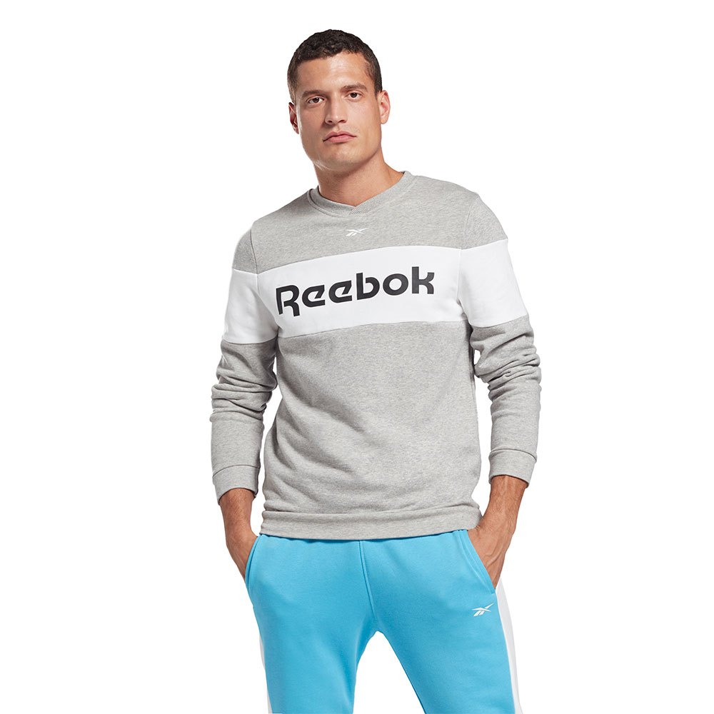 Reebok Essentials Linear Logo Crew L Medium Grey Heather