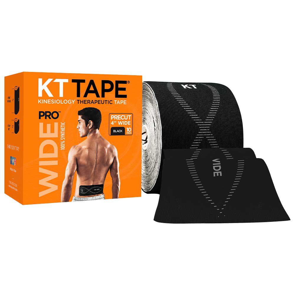 Kt Tape Pro Wide Precut 2.5 M One Size Black