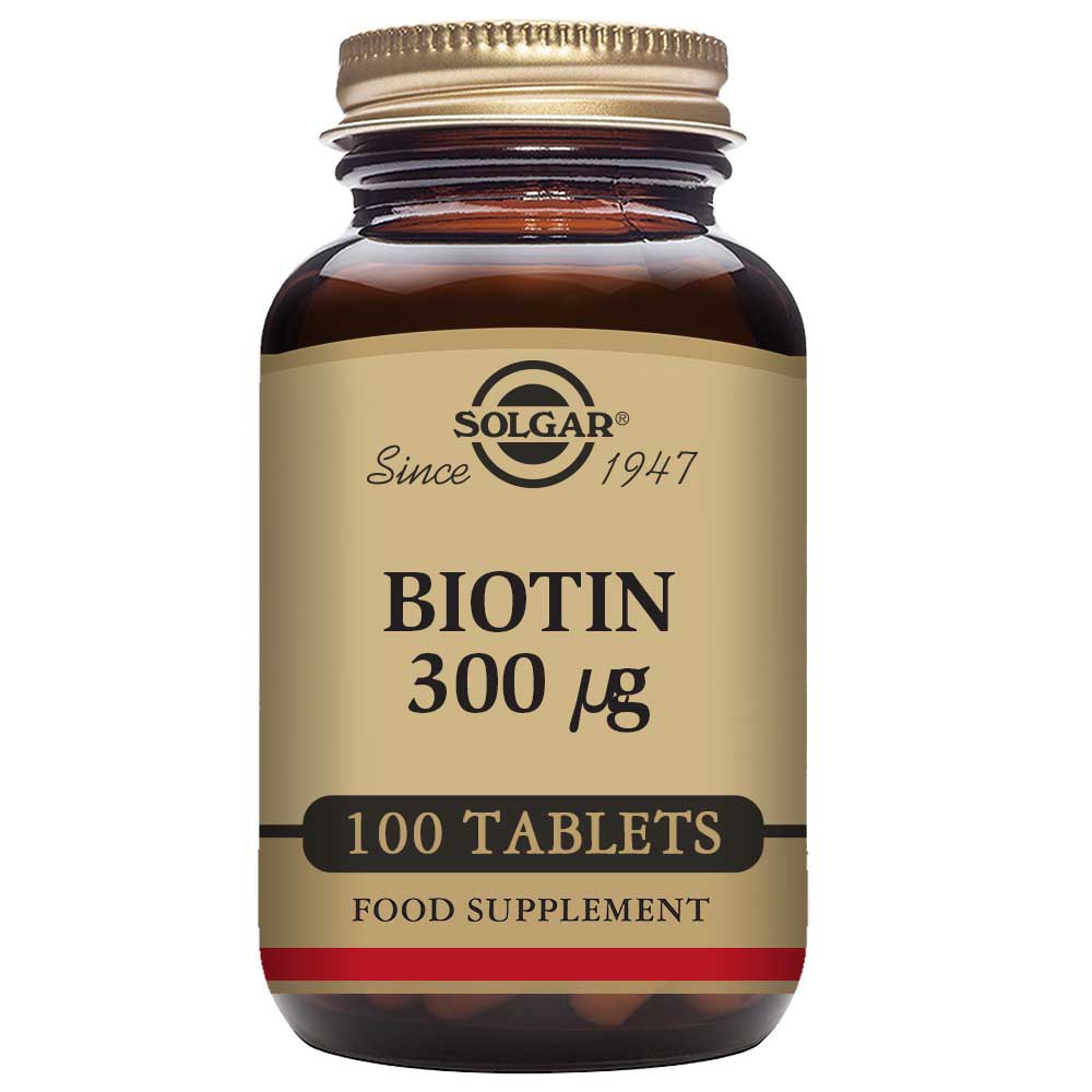 Solgar Biotin 300mcgr 100 Units One Size