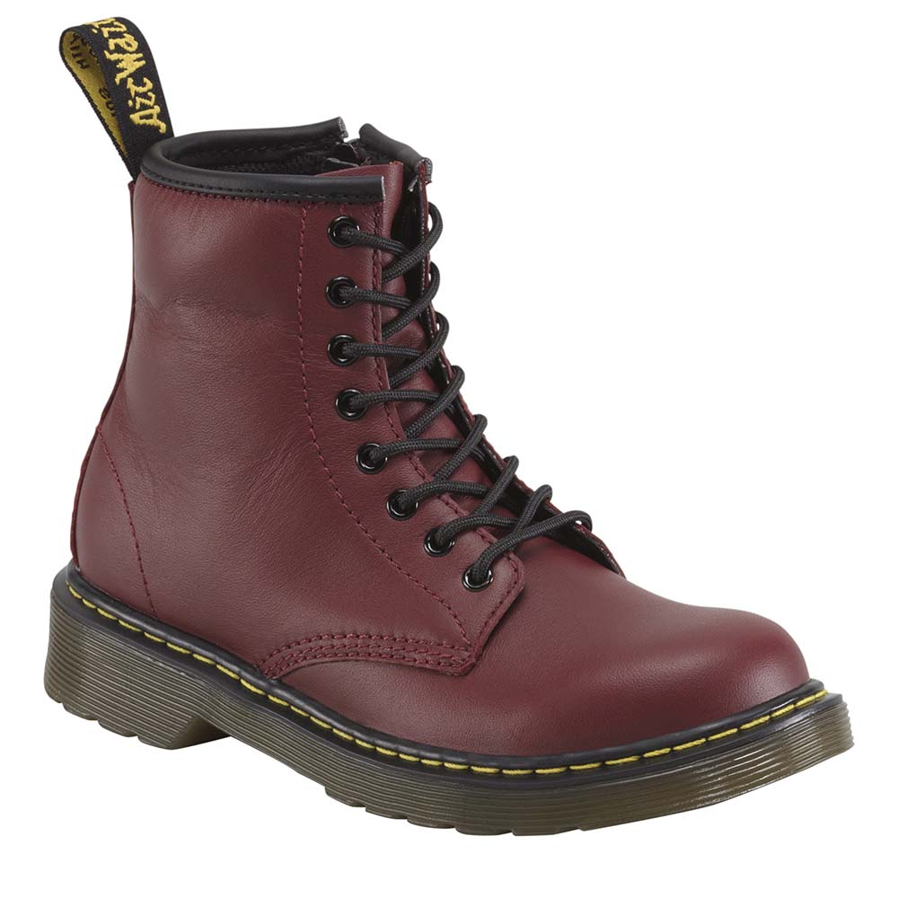 Dr Martens Bottes Delaney Lace Softy T EU 28 1/2 Cherry Red