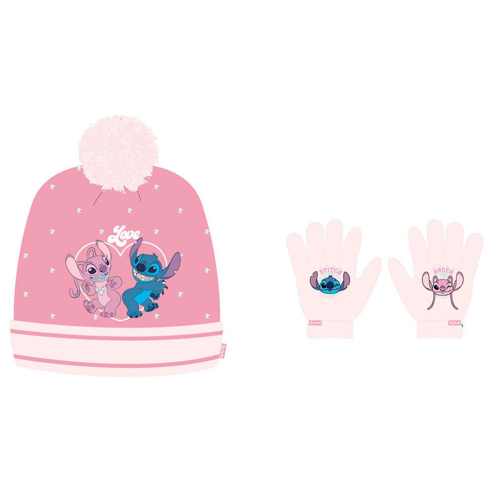 disney stitch hat and gloves rose