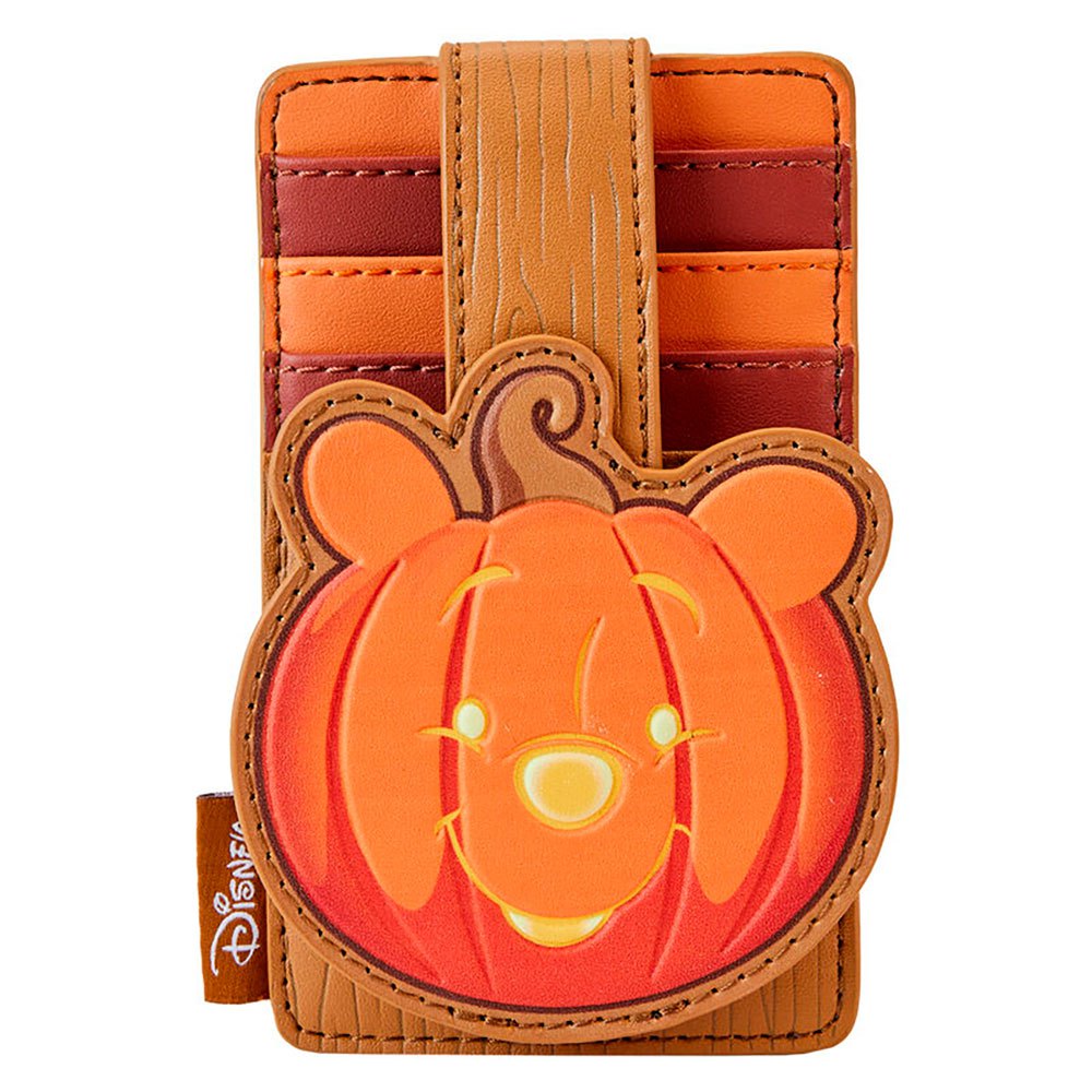 loungefly pumpkin winnie the pooh card holder orange