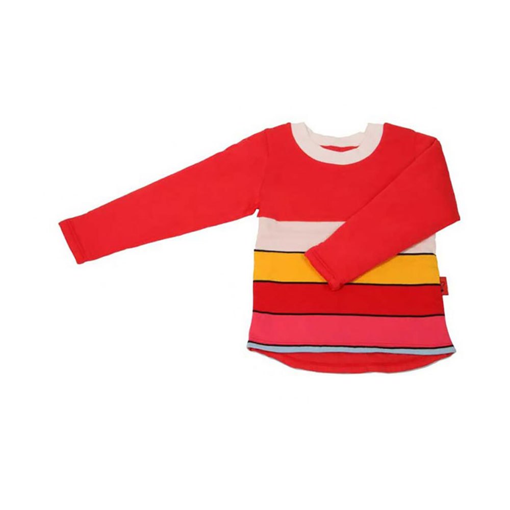 penguinbag stripes long sleeve t-shirt rouge 12 months-3 years