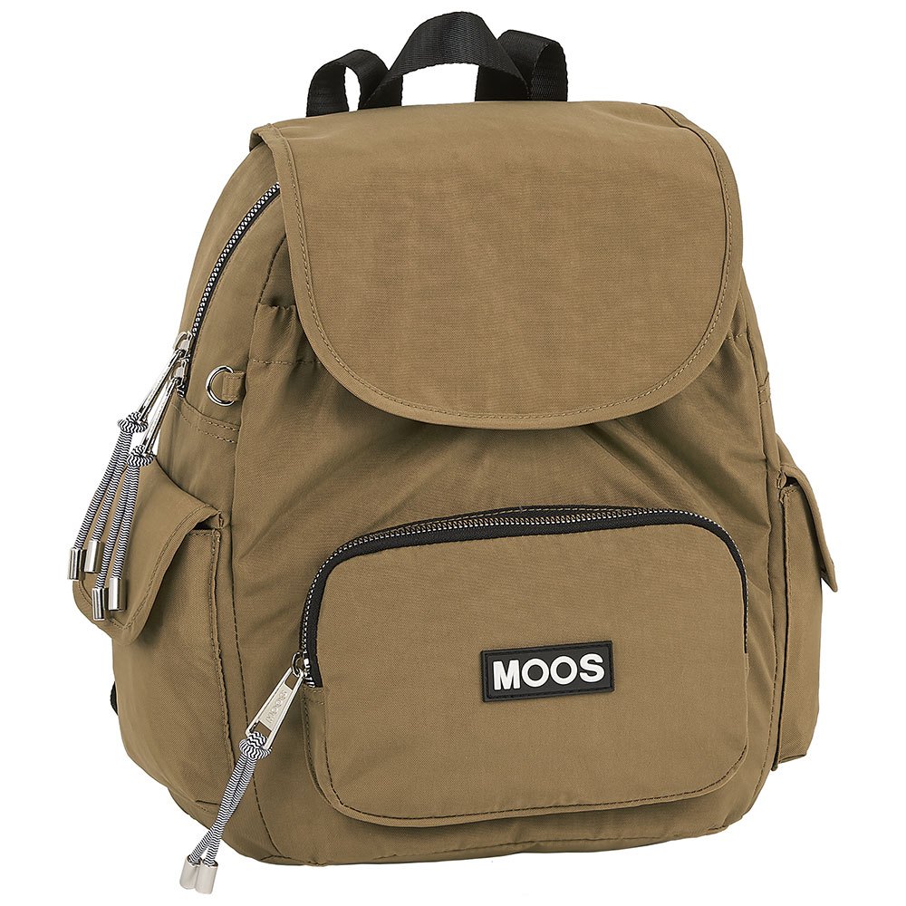 safta moos capsula mini with flap backpack marron
