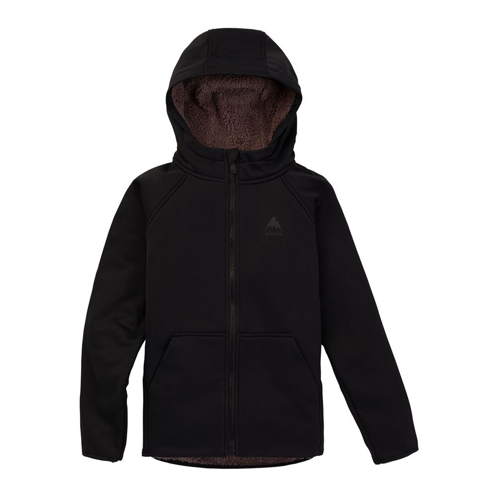 burton crown weatherproof sherpa kids hooded fleece noir 7-8 years