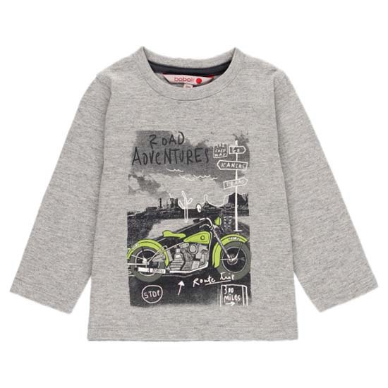 boboli motorcycle long sleeve t-shirt gris 9 months