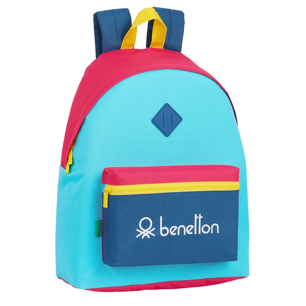 safta benetton colorine backpack jaune,rouge,bleu
