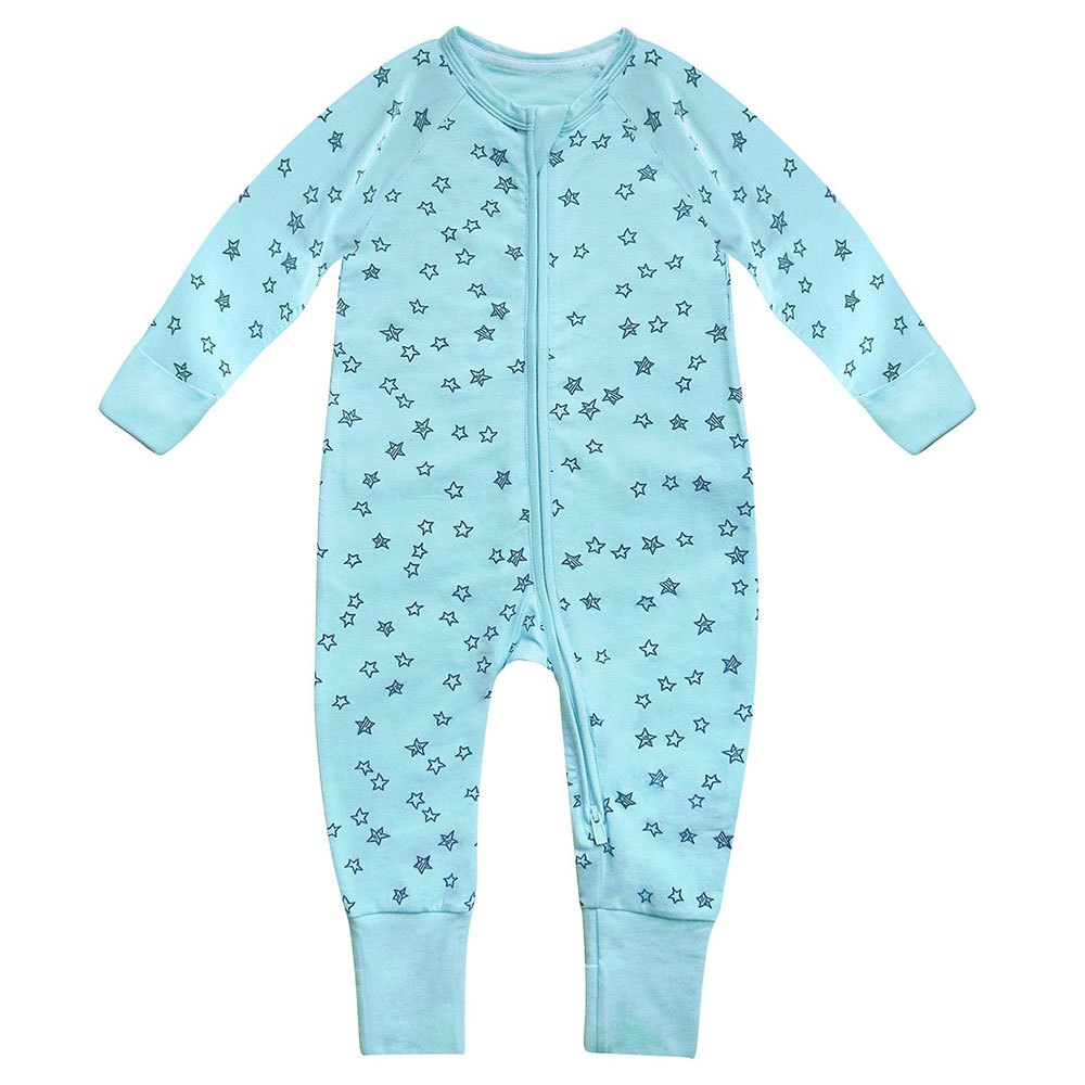 dim kids ad00a0g.9wr zip-up pyjama bleu 6 months