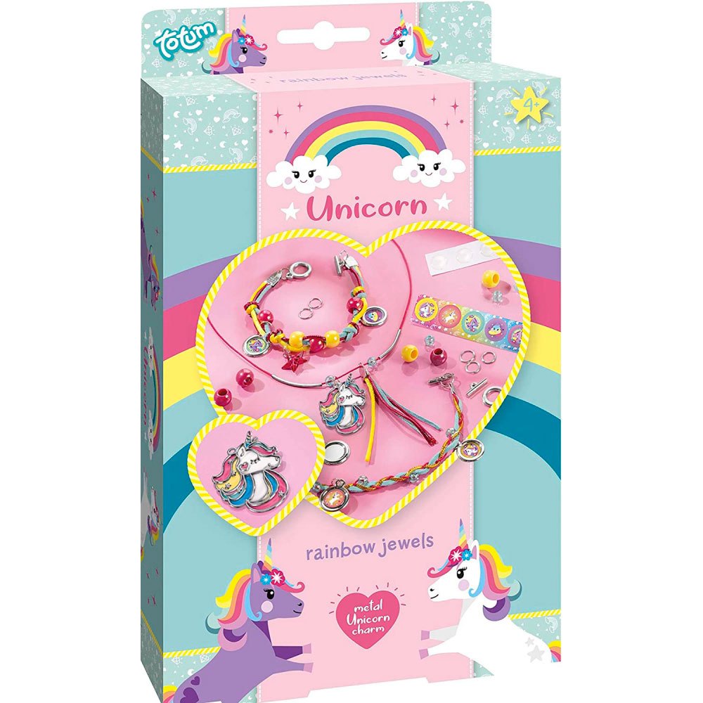 totum unicorn creative kit bracelets and necklace multicolore