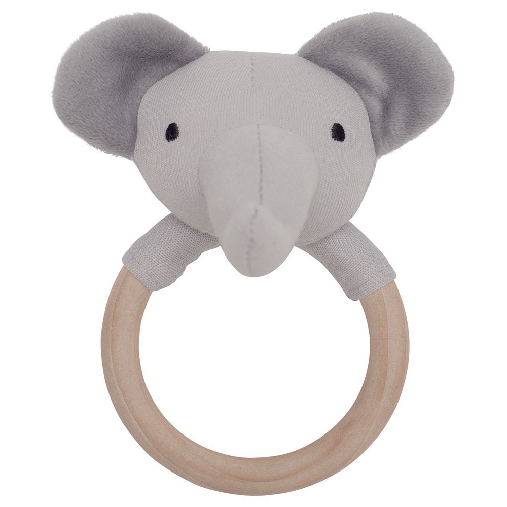 jabadabado rattle ring elephant beige