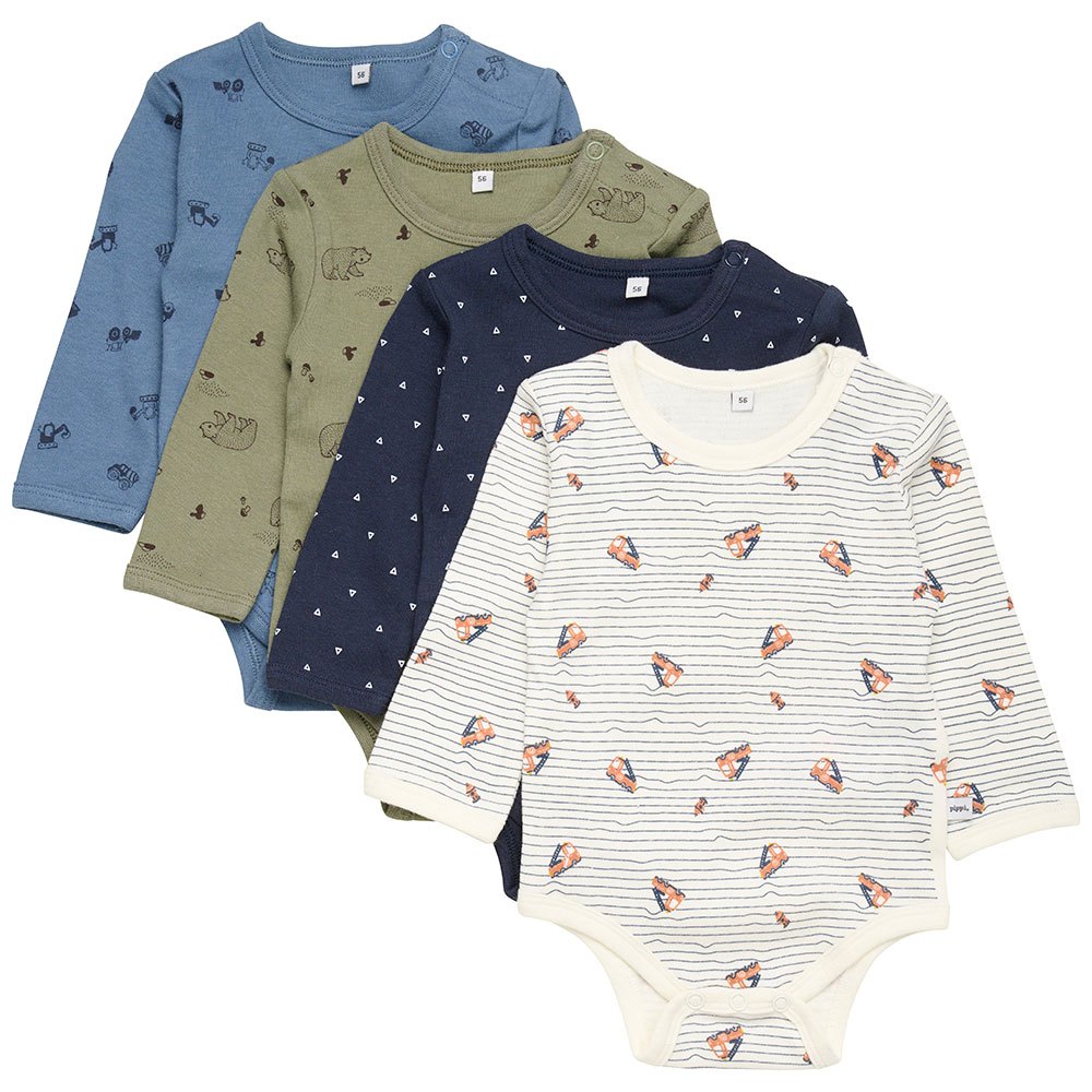 pippi ao-printed 4 pack long sleeve body multicolore 24 months