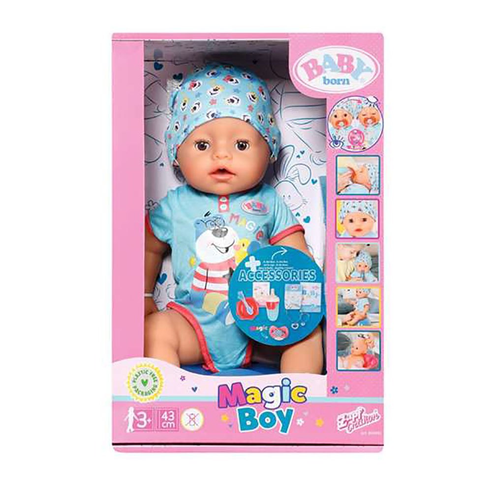 zapf creation born magic child with 10 soft body functions 43 cm baby doll multicolore