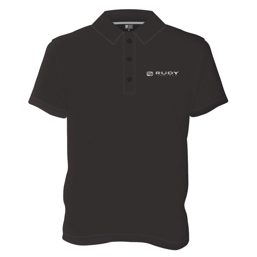 rudy project crew short sleeve polo shirt noir s homme