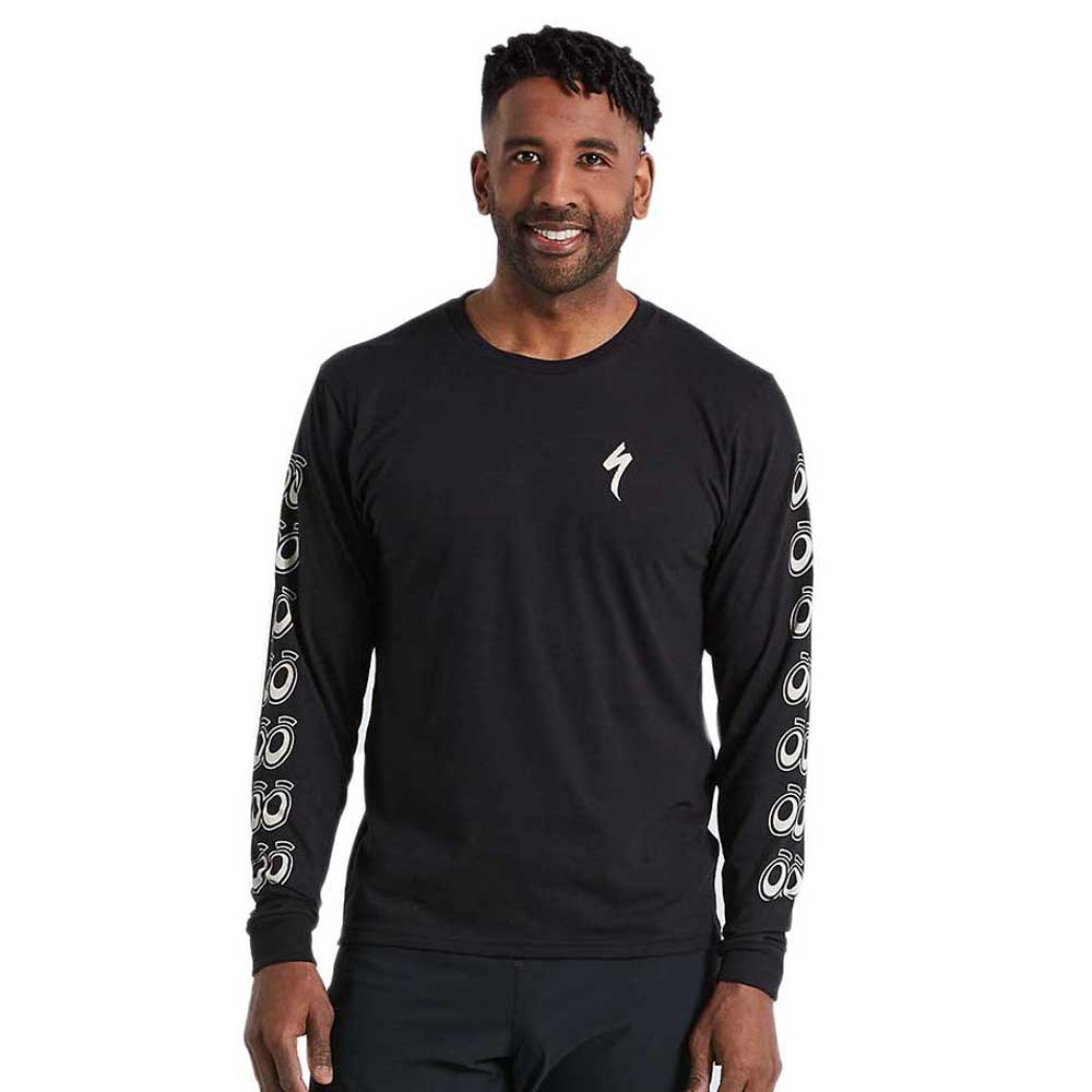 specialized special eyes long sleeve t-shirt noir m homme