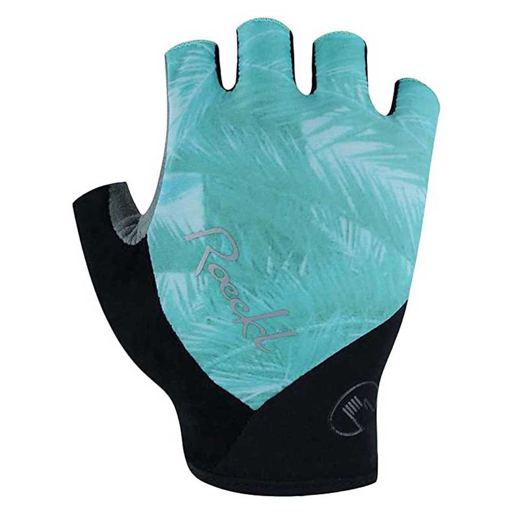 roeckl danis short gloves bleu 7.5 femme