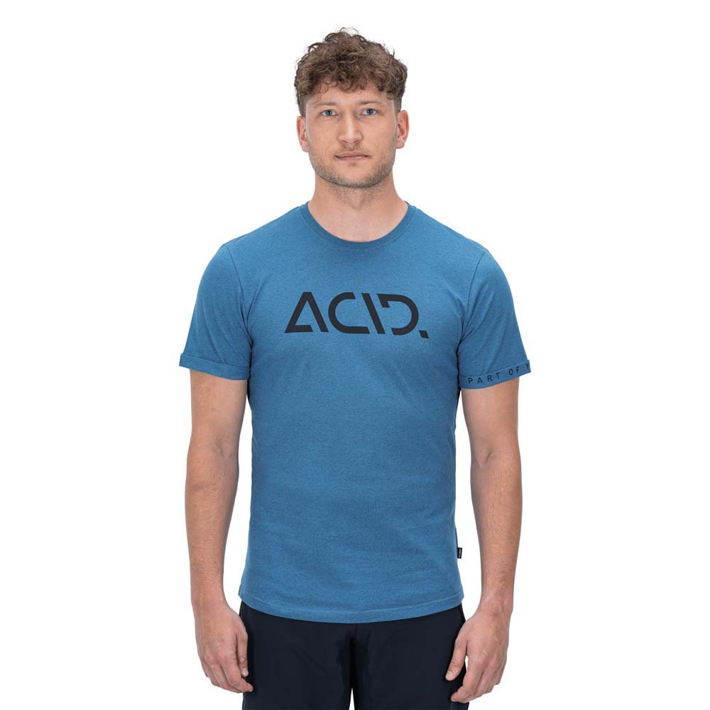 acid organic classic logo short sleeve t-shirt bleu 3xl homme