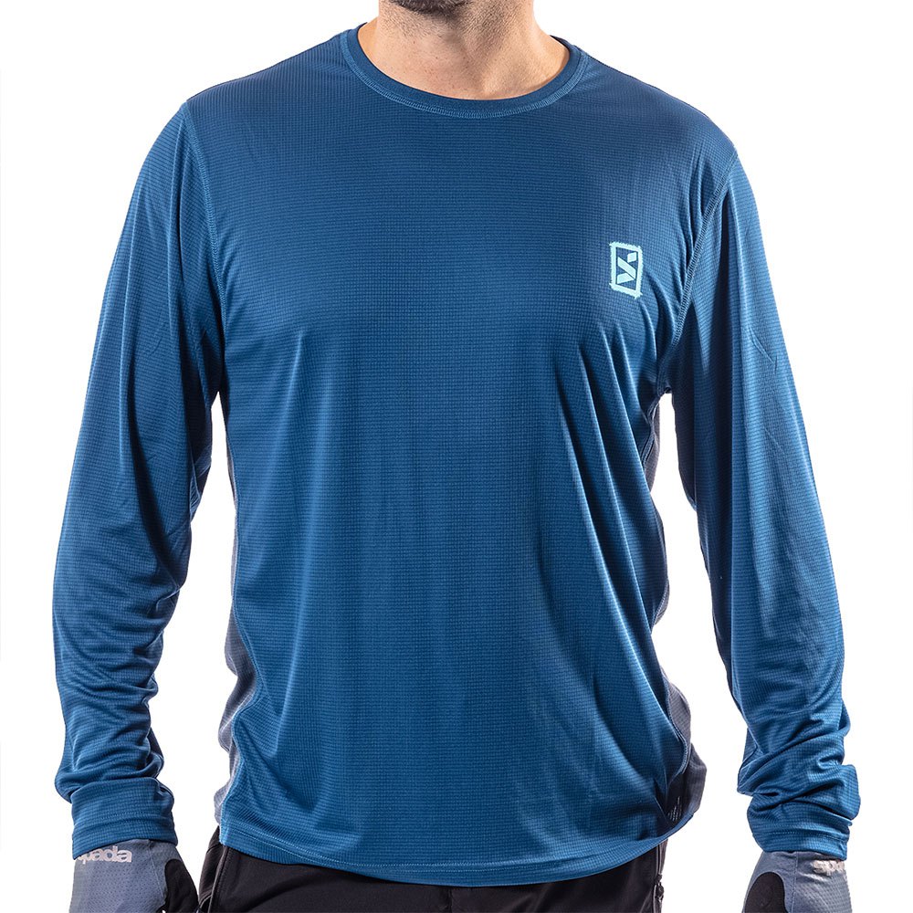 spada mtb trail long sleeve t-shirt bleu s homme