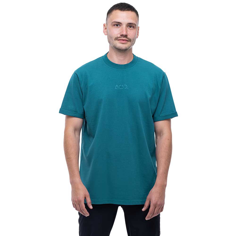 acid organic classic logo short sleeve t-shirt bleu s homme