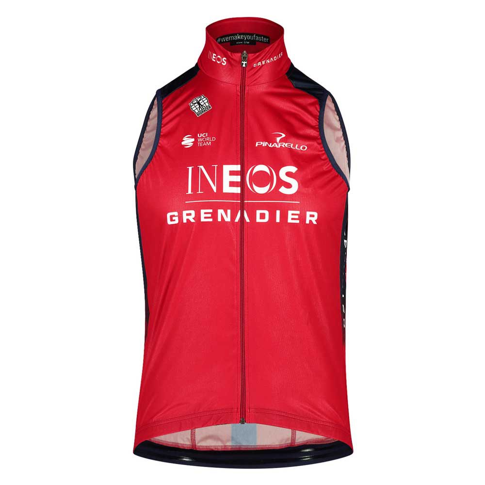 bioracer ineos grenadiers icon wind gilet rouge s homme
