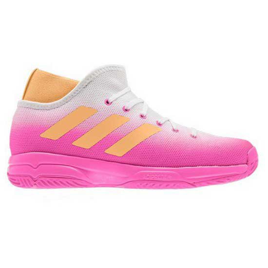 Adidas Badminton Des Chaussures Phenom EU 31 1/2 Screaming Pink / Acid Orange / Ftwr White