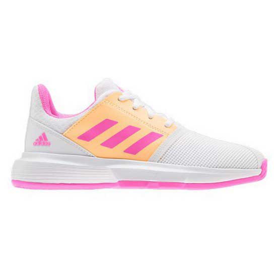 Adidas Badminton Chaussures Courtjam EU 37 1/3 Ftwr White / Screaming Pink / Acid Orange
