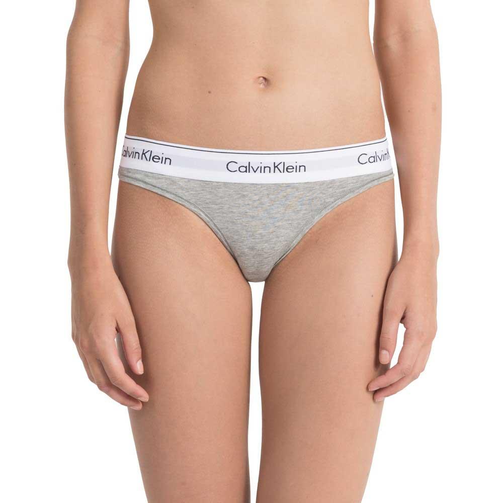 calvin klein underwear modern cotton thong gris xl femme
