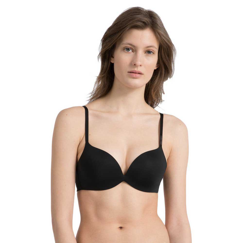 calvin klein underwear form plunge push-up bra noir 85 / c femme