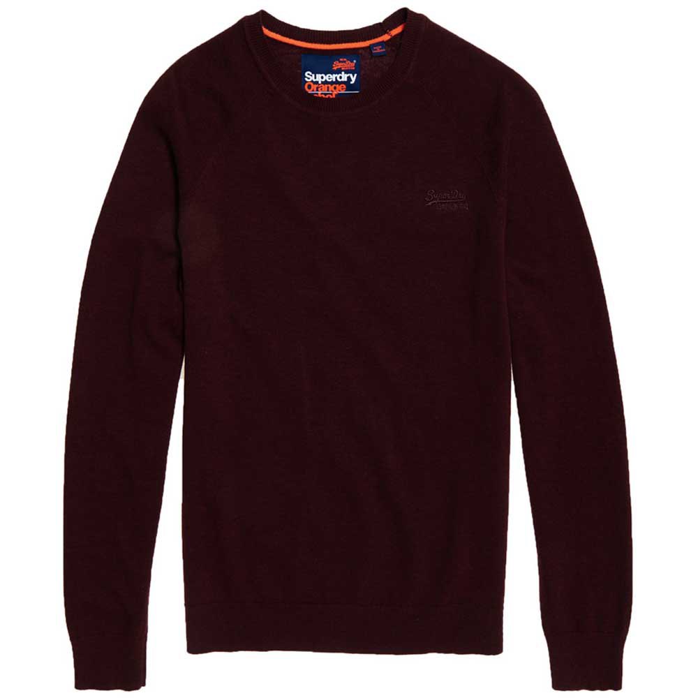 superdry orange label cotton crew sweater rouge 2xl homme