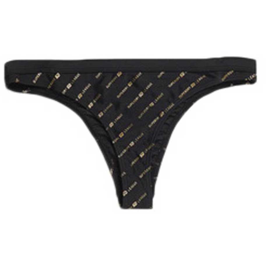 superdry gold logo cheeky panties noir xl femme