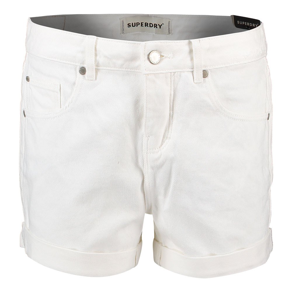superdry steph boyfriend shorts blanc 24 femme