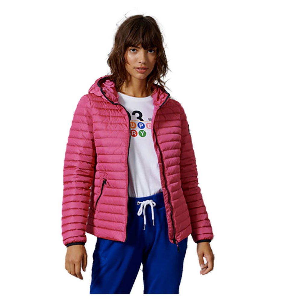superdry core down jacket rose xs femme