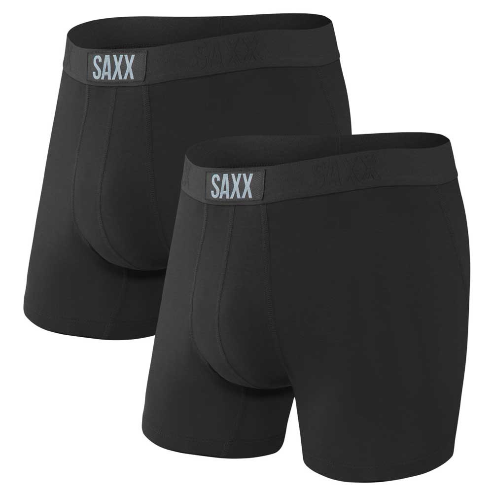 saxx underwear vibe boxer 2 units noir l homme