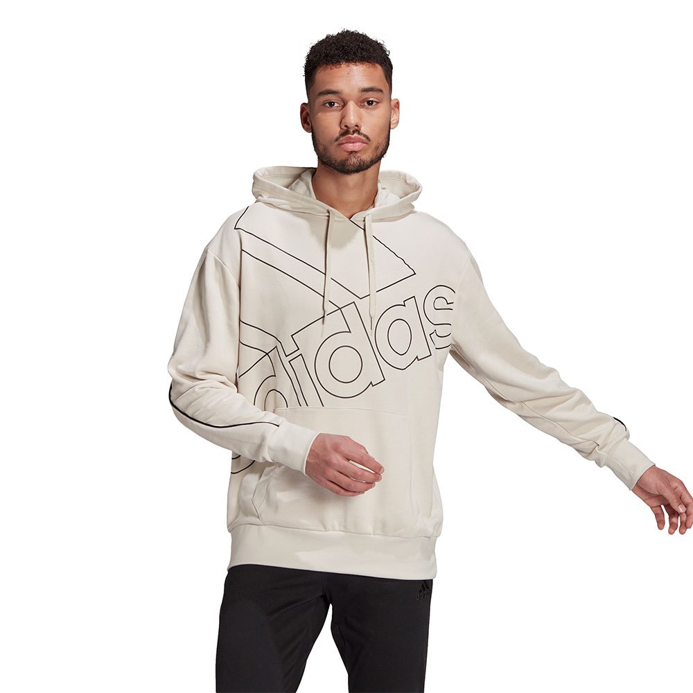 adidas sportswear giant logo hoodie gris 2xs / regular homme