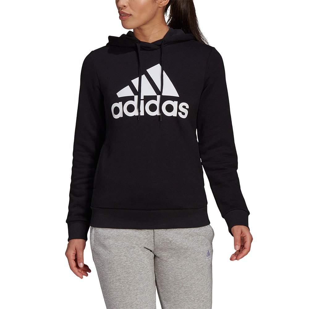 adidas sportswear essentials logo hoodie noir m / regular femme