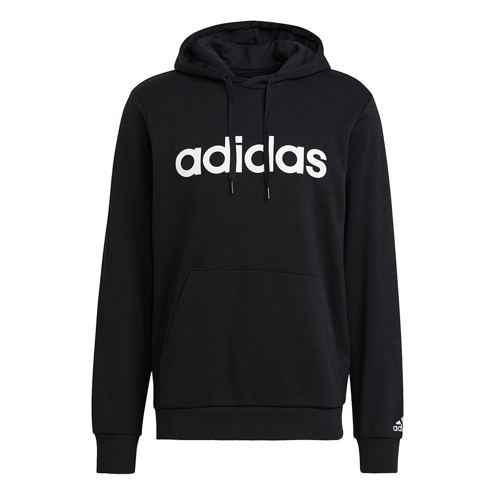 adidas sportswear essentials french terry linear logo hoodie noir m / regular homme