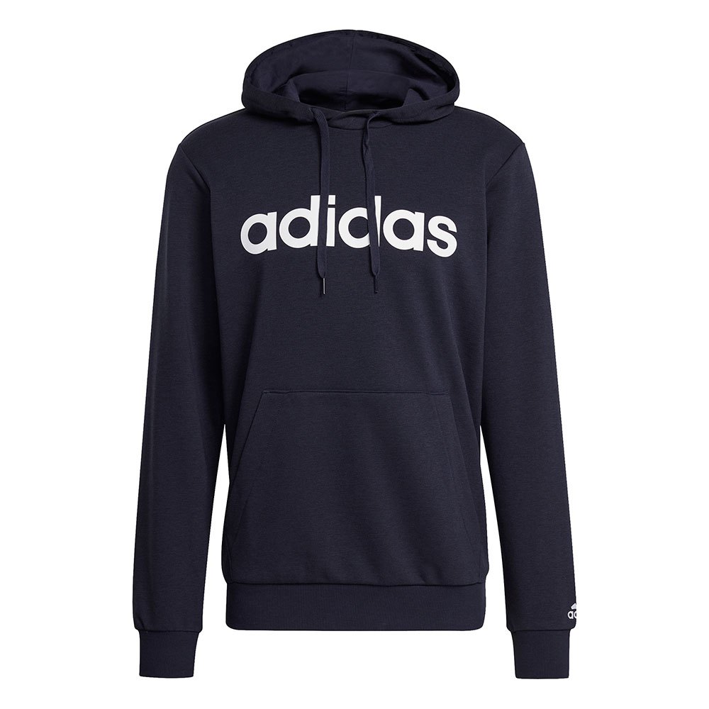adidas essentials french terry linear logo hoodie noir m / regular homme