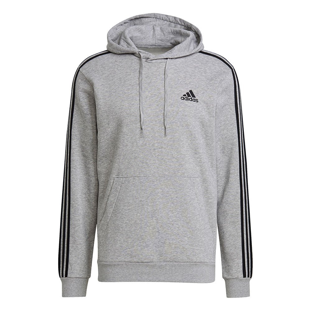 adidas sportswear essentials 3 stripes hoodie gris s / regular homme