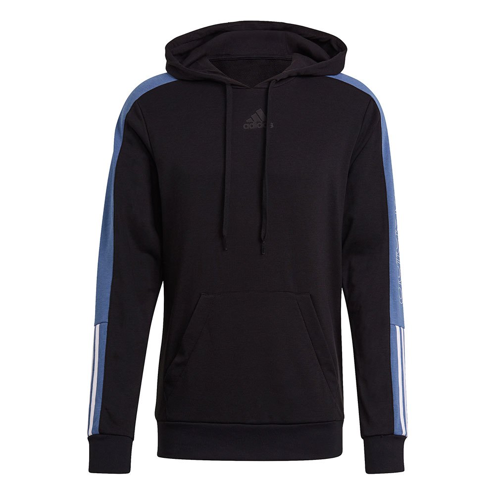 adidas sportswear essentials french terry logo color block hoodie noir s homme