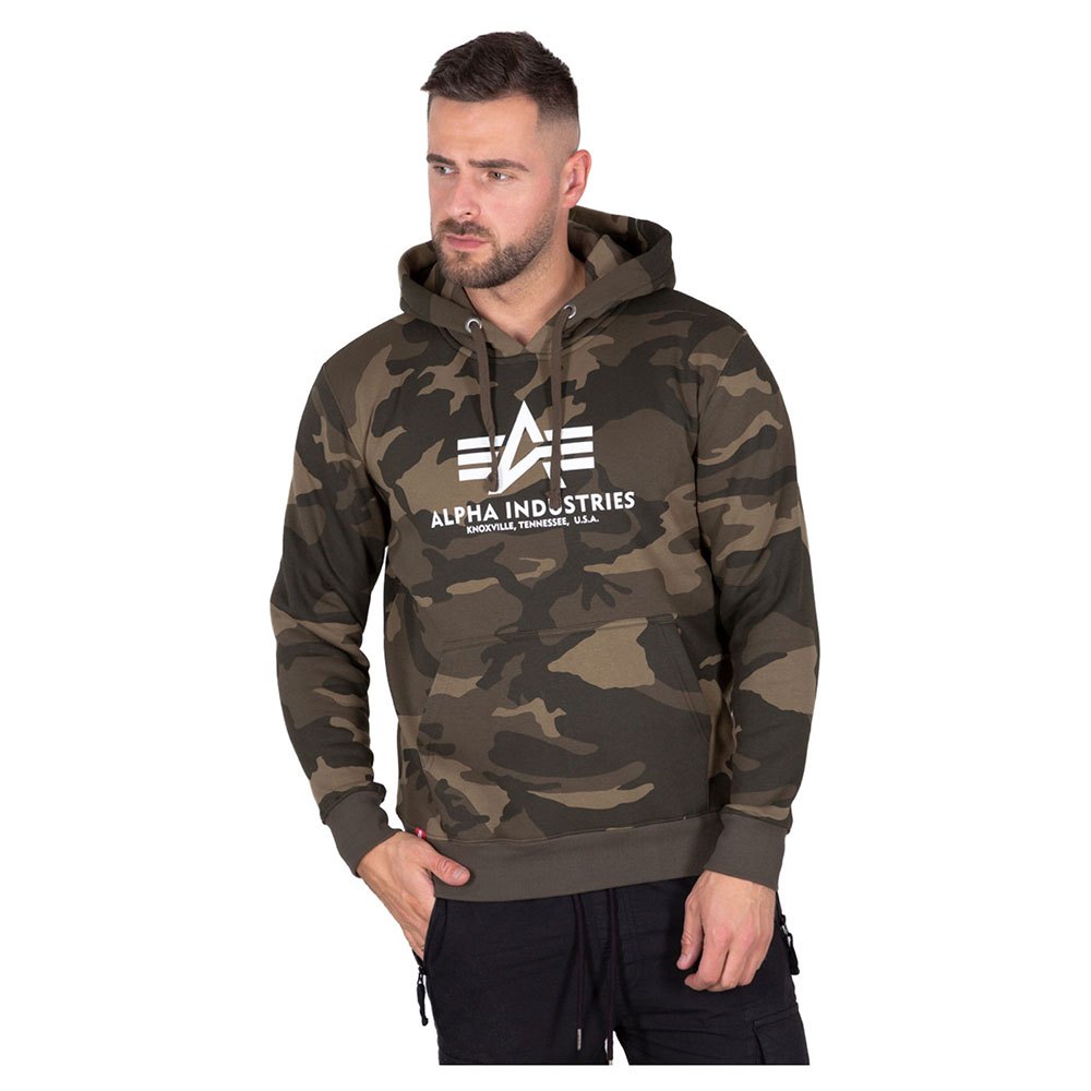 alpha industries basic camo hoodie vert 5xl homme