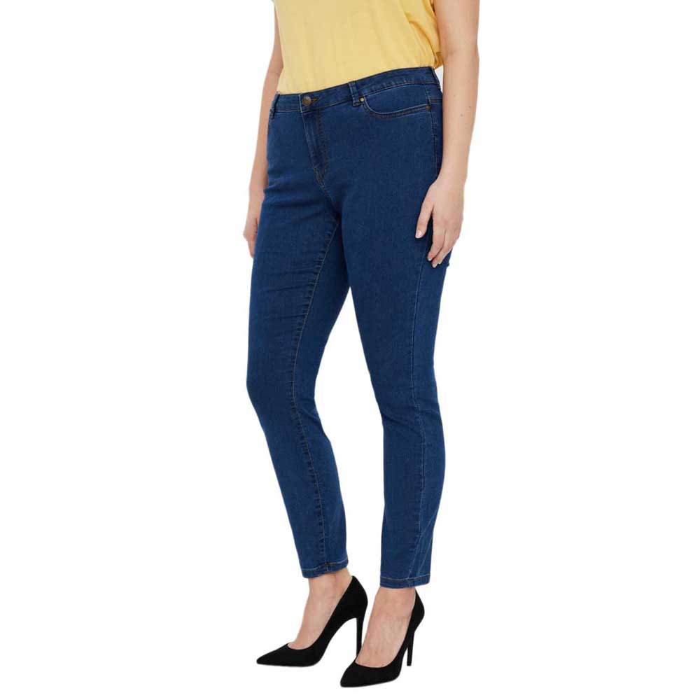 vero moda curve ludy slim jegging k curve jeans bleu 52 femme