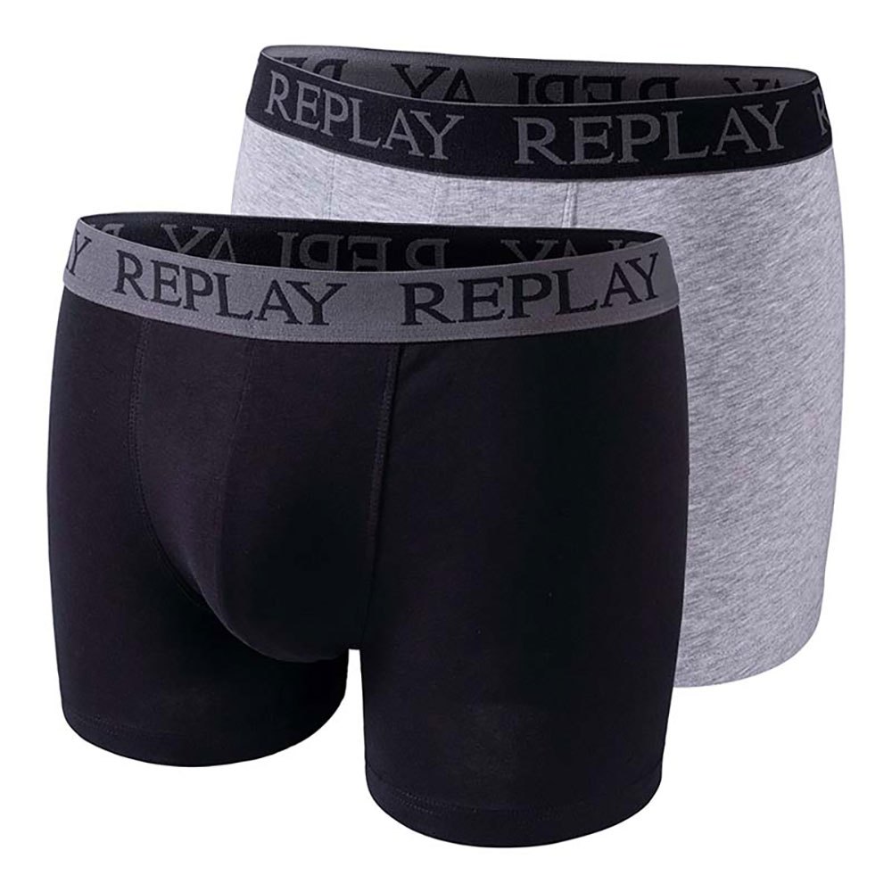 replay style04 trunk 2 units noir,gris s homme