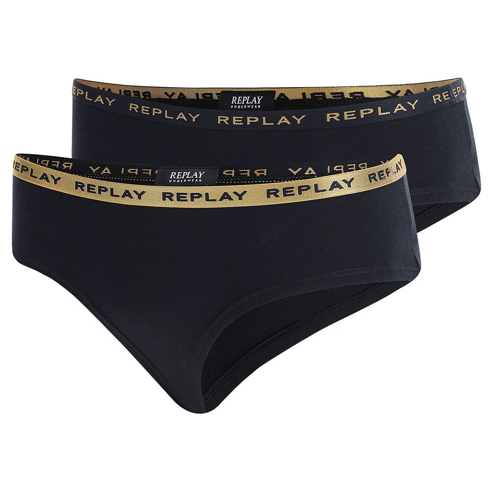replay style2 hipster panties 2 units noir s femme