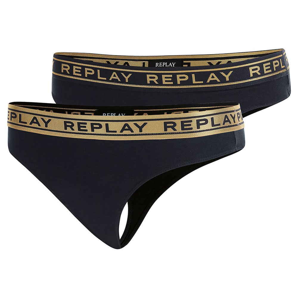 replay style2 thong 2 units noir s femme