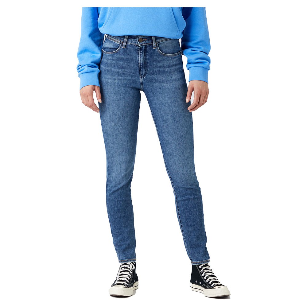 wrangler high rise skinny jeans bleu 24 / 32 femme