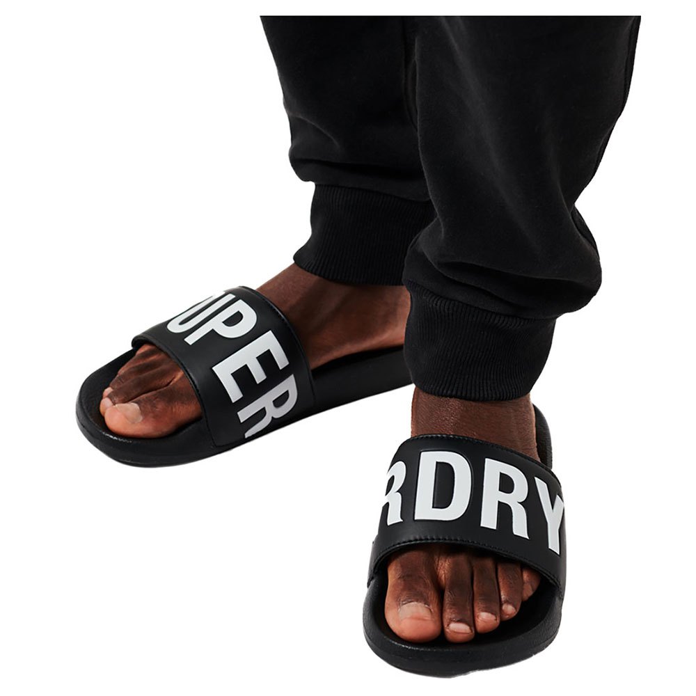 superdry code core pool sandals noir eu 44-45 homme