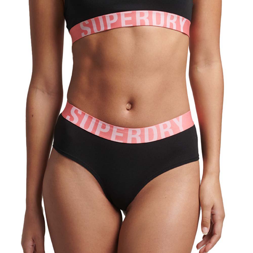 superdry large logo hipster nh panties noir xl femme