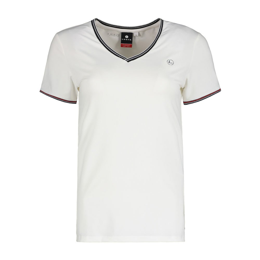 luhta halma short sleeve v neck t-shirt blanc xl femme
