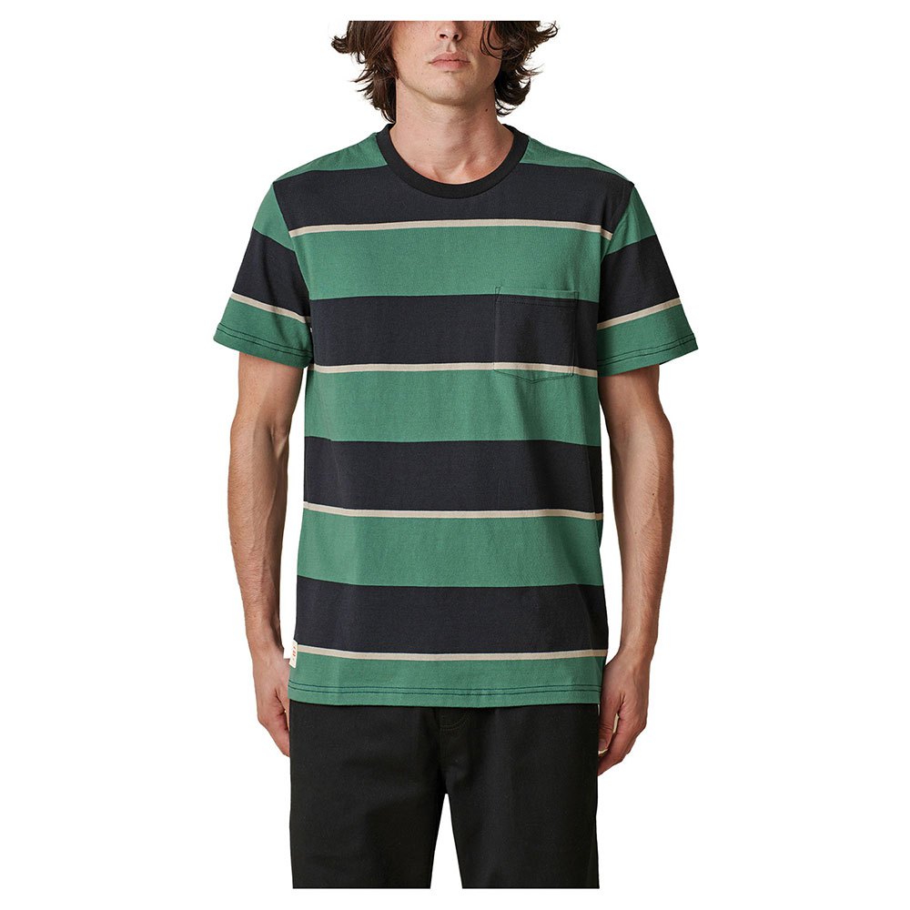 globe bootleg dreams stripe short sleeve round neck t-shirt vert xl homme